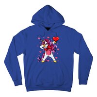 Dabbing Unicorn Valentine's Day Heart Love Great Gift Hoodie