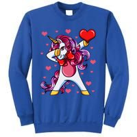 Dabbing Unicorn Valentine's Day Heart Love Great Gift Sweatshirt