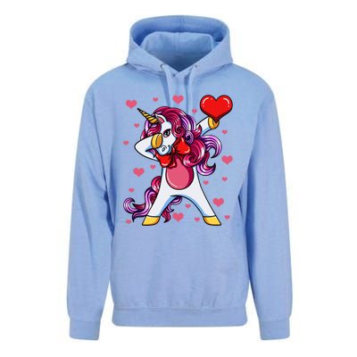 Dabbing Unicorn Valentine's Day Heart Love Great Gift Unisex Surf Hoodie