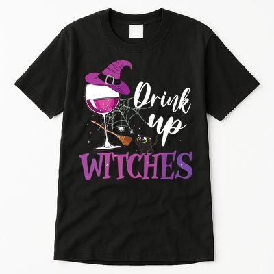Drink Up Witches Wine Lover Drinking Halloween Costume Tall T-Shirt