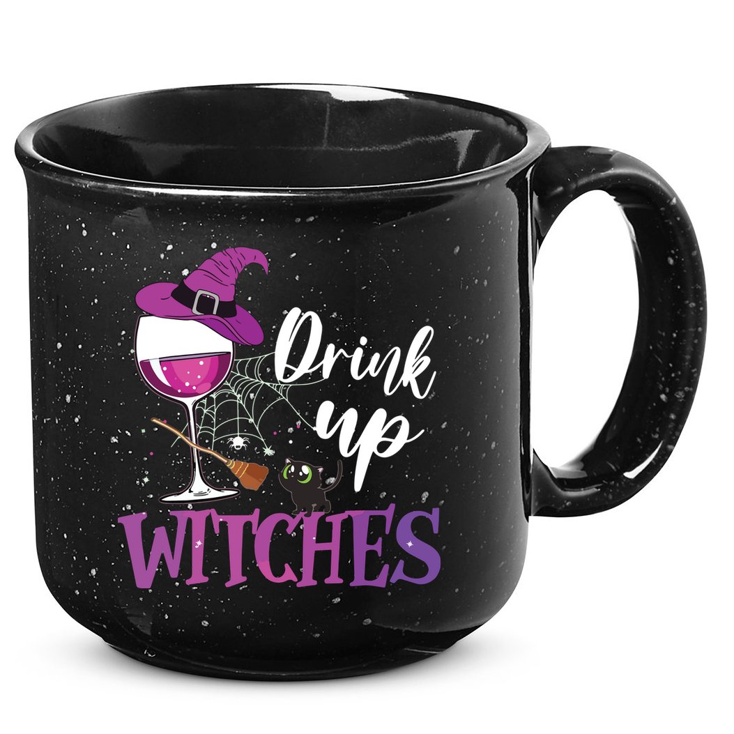 Drink Up Witches Wine Lover Drinking Halloween Costume 15oz Campfire Ceramic Mug