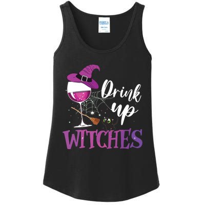 Drink Up Witches Wine Lover Drinking Halloween Costume Ladies Essential Tank