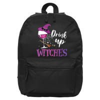 Drink Up Witches Wine Lover Drinking Halloween Costume 16 in Basic Backpack