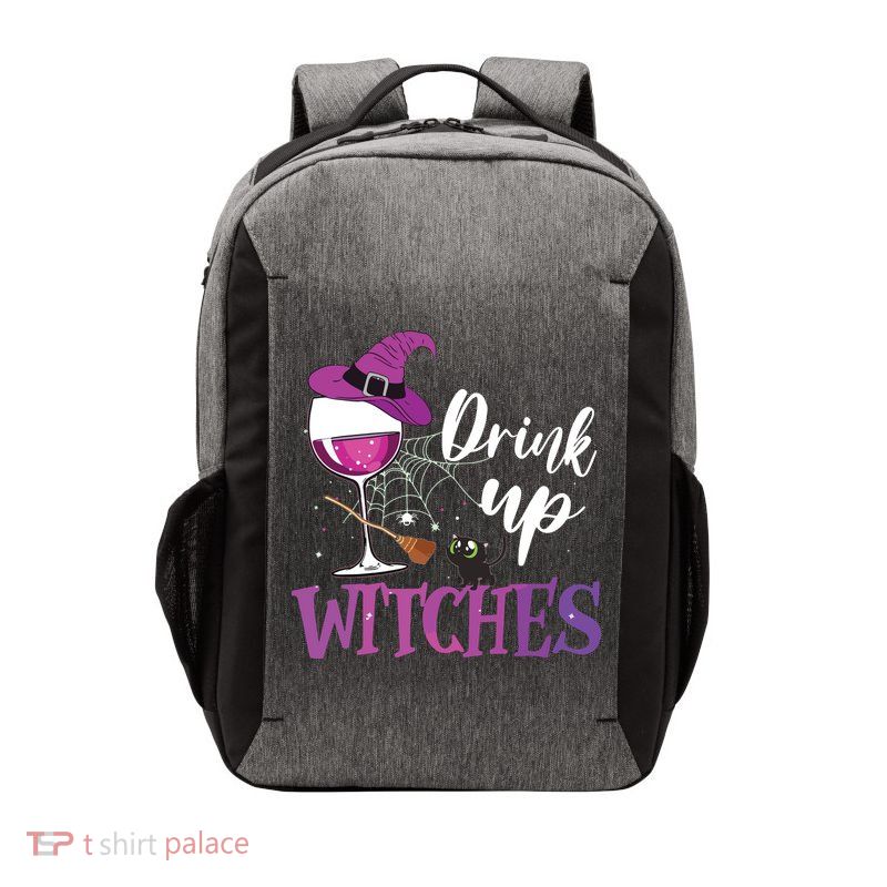 Drink Up Witches Wine Lover Drinking Halloween Costume Vector Backpack