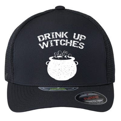 Distressed Up Witches Gift Flexfit Unipanel Trucker Cap