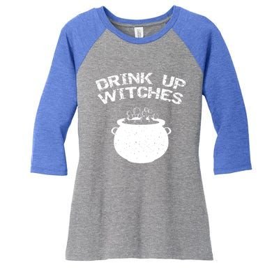 Distressed Up Witches Gift Women's Tri-Blend 3/4-Sleeve Raglan Shirt