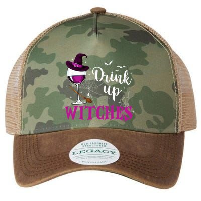 Drink Up Witches Wine Lover Drinking Halloween Costume Legacy Tie Dye Trucker Hat