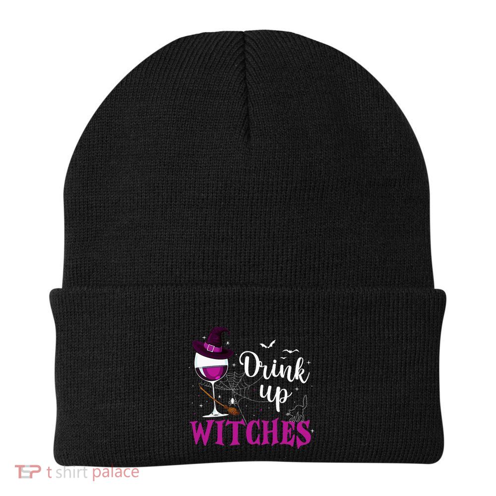Drink Up Witches Wine Lover Drinking Halloween Costume Beanie
