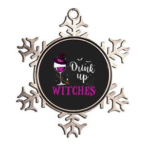 Drink Up Witches Wine Lover Drinking Halloween Costume Metallic Star Ornament