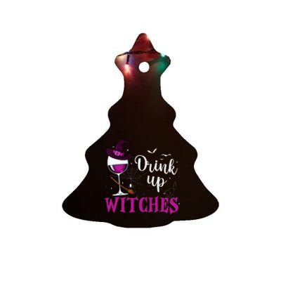 Drink Up Witches Wine Lover Drinking Halloween Costume Ceramic Tree Ornament