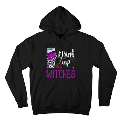 Drink Up Witches Wine Lover Drinking Halloween Hoodie