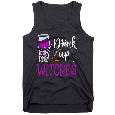 Drink Up Witches Wine Lover Drinking Halloween Tank Top