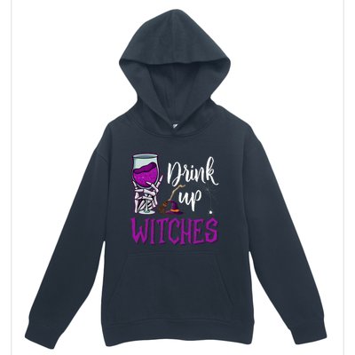 Drink Up Witches Wine Lover Drinking Halloween Urban Pullover Hoodie