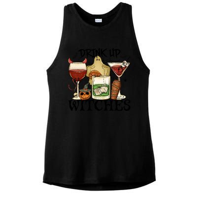 Drink Up Witches Halloween Witch Drinking Party Gift Ladies PosiCharge Tri-Blend Wicking Tank