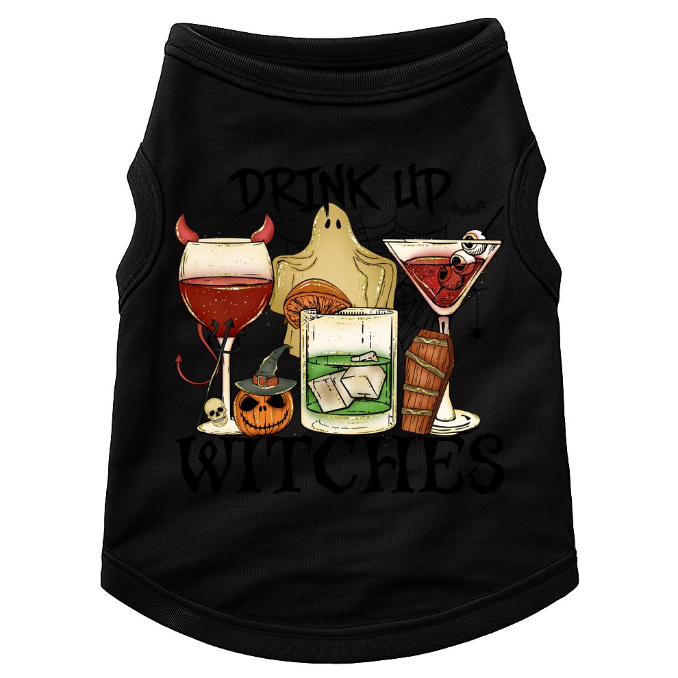 Drink Up Witches Halloween Witch Drinking Party Gift Doggie Tank