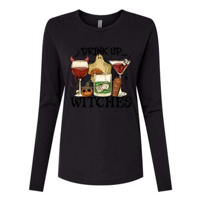 Drink Up Witches Halloween Witch Drinking Party Gift Womens Cotton Relaxed Long Sleeve T-Shirt