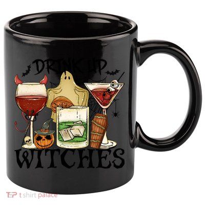 Drink Up Witches Halloween Witch Drinking Party Gift 11oz C Handle Ceramic Mug