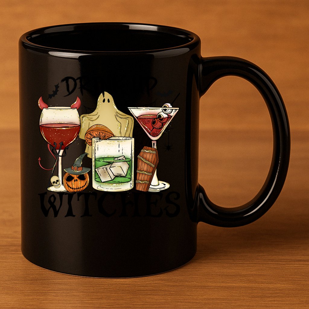 Drink Up Witches Halloween Witch Drinking Party Gift 11oz C Handle Ceramic Mug