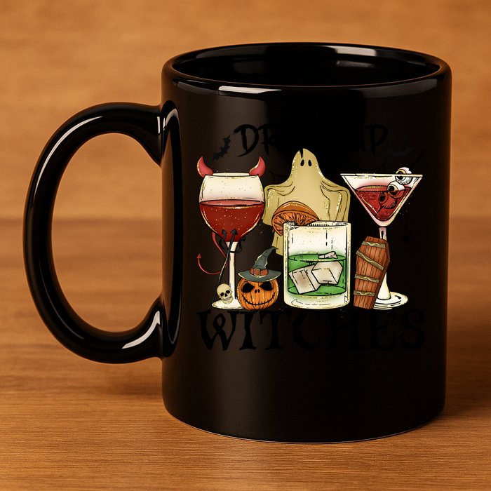 Drink Up Witches Halloween Witch Drinking Party Gift 11oz C Handle Ceramic Mug
