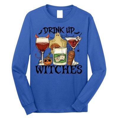 Drink Up Witches Halloween Witch Drinking Party Gift Long Sleeve Shirt
