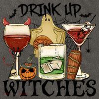 Drink Up Witches Halloween Witch Drinking Party Gift Cotton Canvas Backpack