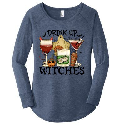 Drink Up Witches Halloween Witch Drinking Party Gift Women's Perfect Tri Tunic Long Sleeve Shirt