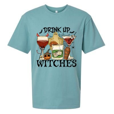 Drink Up Witches Halloween Witch Drinking Party Gift Sueded Cloud Jersey T-Shirt