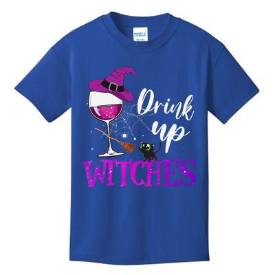 Drink Up Witches Wine Lover Drinking Halloween Costume Kids T-Shirt