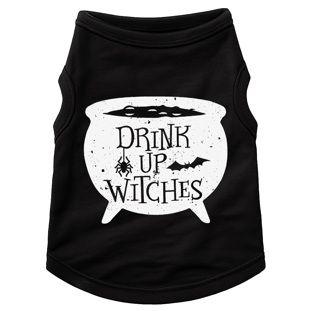 Drink Up Witches Funny Witch Cauldron Halloween Doggie Tank