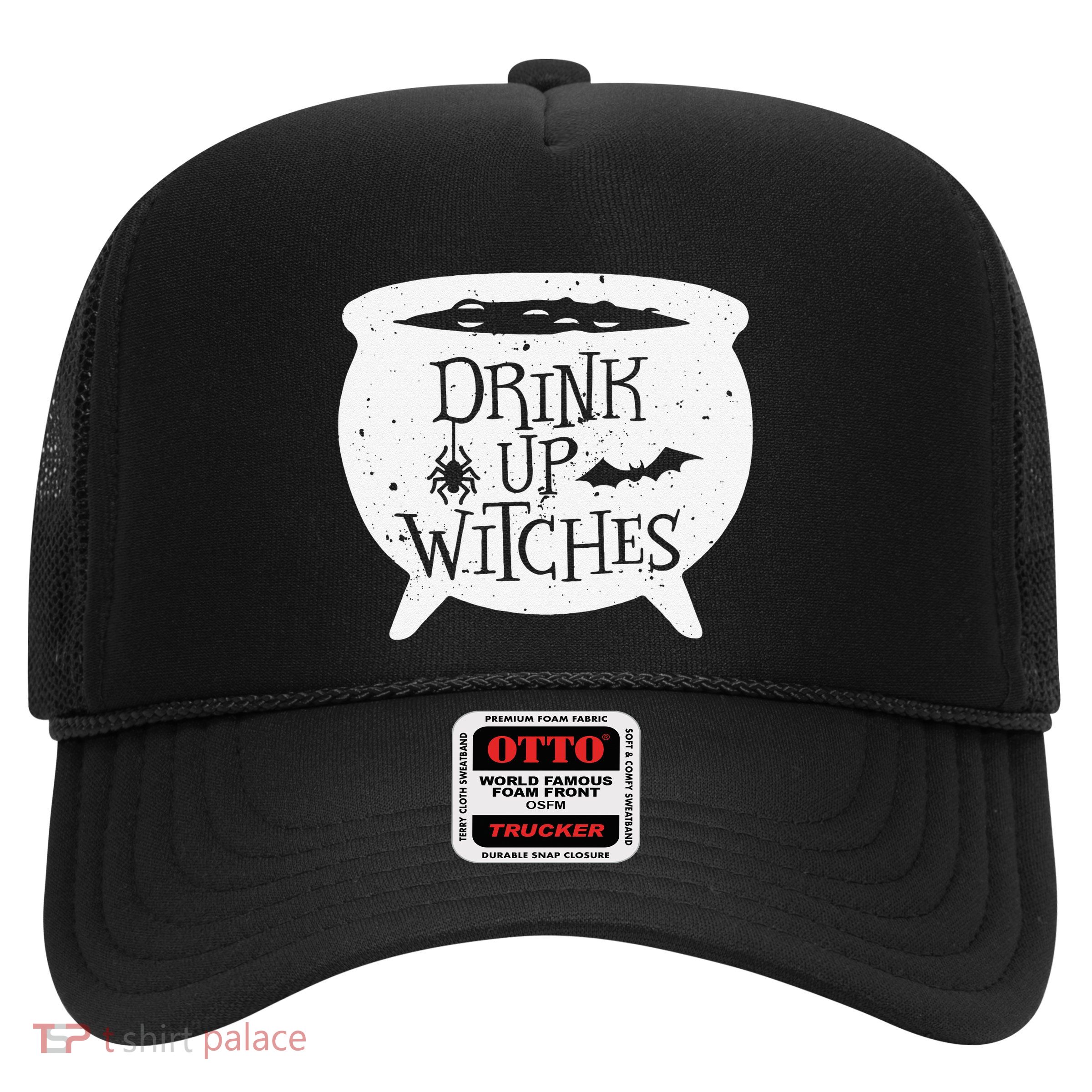 Drink Up Witches Funny Witch Cauldron Halloween Trucker Hat