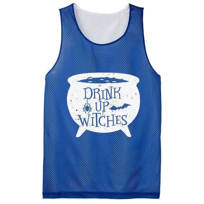 Drink Up Witches Funny Witch Cauldron Halloween Mesh Reversible Basketball Jersey Tank