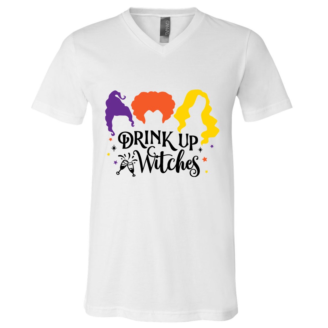 Drink Up Witches Halloween Hocus Spooky V-Neck T-Shirt