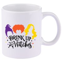 Drink Up Witches Halloween Hocus Spooky 11oz C Handle Ceramic Mug