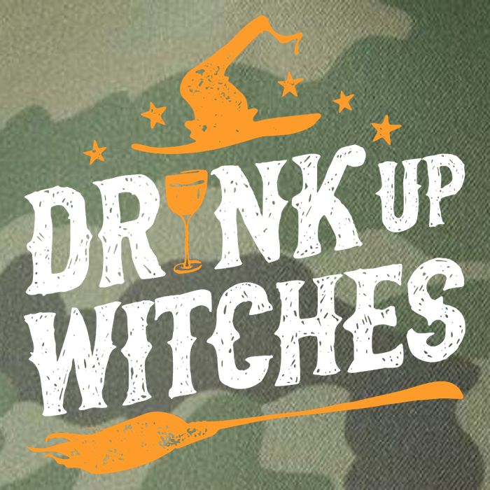 Drink Up Witches Funny Halloween Witch Drinking Wine Legacy Tie Dye Trucker Hat