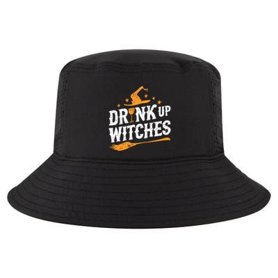 Drink Up Witches Funny Halloween Witch Drinking Wine Cool Comfort Performance Bucket Hat