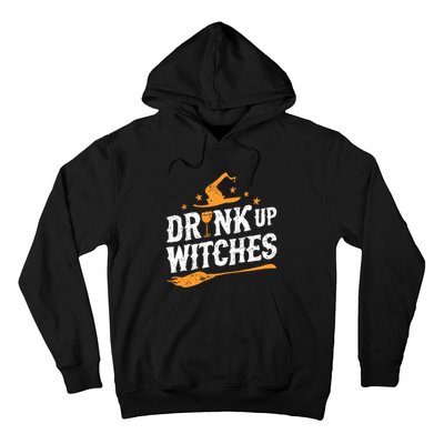 Drink Up Witches Funny Halloween Witch Drinking Wine Hoodie