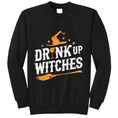 Drink Up Witches Funny Halloween Witch Drinking Wine Sweatshirt