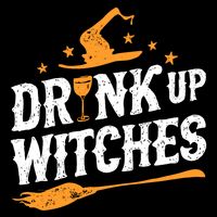 Drink Up Witches Funny Halloween Witch Drinking Wine Drawstring Bag