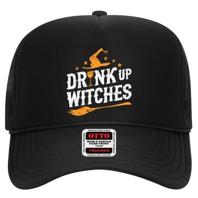 Drink Up Witches Funny Halloween Witch Drinking Wine Trucker Hat