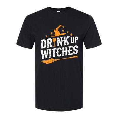 Drink Up Witches Funny Halloween Witch Drinking Wine Softstyle® CVC T-Shirt