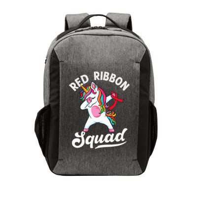 Dabbing unicorn We Wear Red For Red Ribbon Week Awareness Vector Backpack