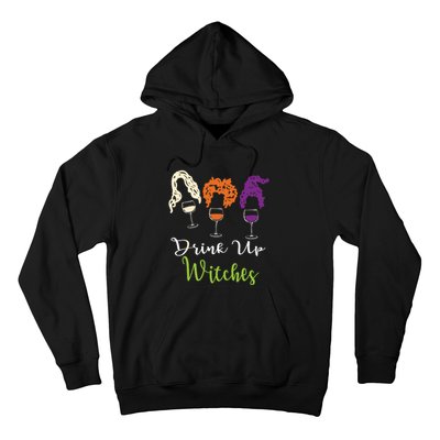 Drink Up Witches Halloween Women Hallowine Wine Lover Hoodie