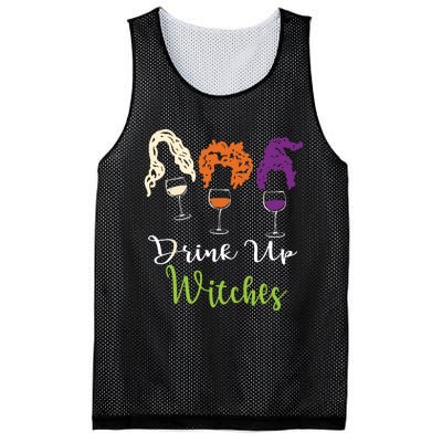 Drink Up Witches Halloween Women Hallowine Wine Lover Mesh Reversible Basketball Jersey Tank