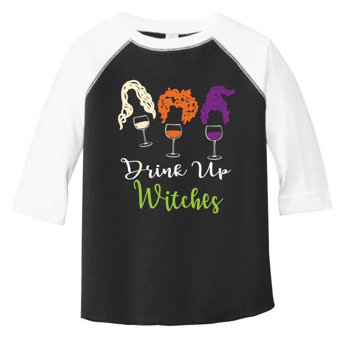 Drink Up Witches Halloween Women Hallowine Wine Lover Toddler Fine Jersey T-Shirt