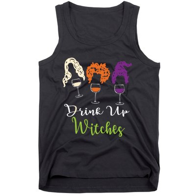 Drink Up Witches Halloween Women Hallowine Wine Lover Tank Top