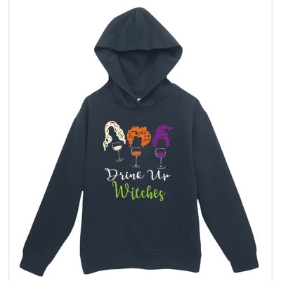 Drink Up Witches Halloween Women Hallowine Wine Lover Urban Pullover Hoodie