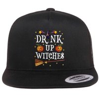 Drink Up Witches Wine Party Halloween Drinking Flat Bill Trucker Hat