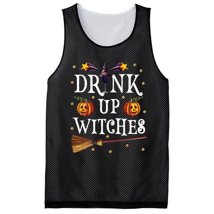 Drink Up Witches Wine Party Halloween Drinking Mesh Reversible Basketball Jersey Tank