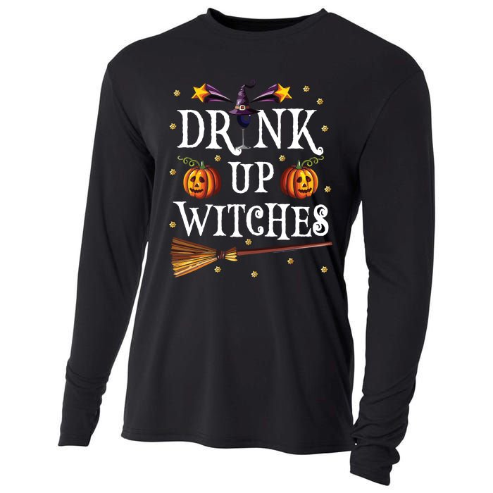 Drink Up Witches Wine Party Halloween Drinking Cooling Performance Long Sleeve Crew