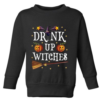 Drink Up Witches Wine Party Halloween Drinking Toddler Sweatshirt